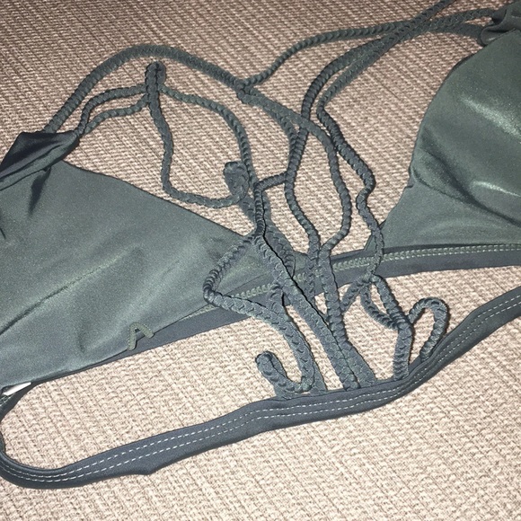 Army Green Strappy Bikini - Picture 7 of 8